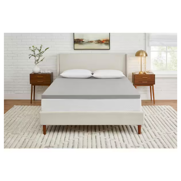 StyleWell 2" Twin Charcoal Infused Cooling Memory Foam Mattress Topper