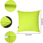 6-Pack Decorative 100% Cotton Solid Throw Pillow Covers (16" x 16")