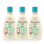 3 Bottles Of Aveeno Kids 2-In-1 Shampoo And Conditioner, Hydrating Shampoo And Conditioner (12 Fl. Oz Bottles)