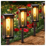 6-Pack Amzxart Outdoor Waterproof Solar Powered Pathway Lights