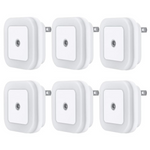 6-Pack Uigos LED Night Light Lamp With Smart Dusk To Dawn Sensor