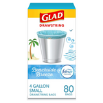 80-Count Glad Odorshield 4-Gal Drawstring Trash Bags