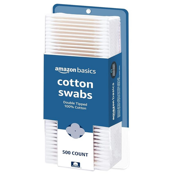 500-Count Amazon Basics Cotton Swabs