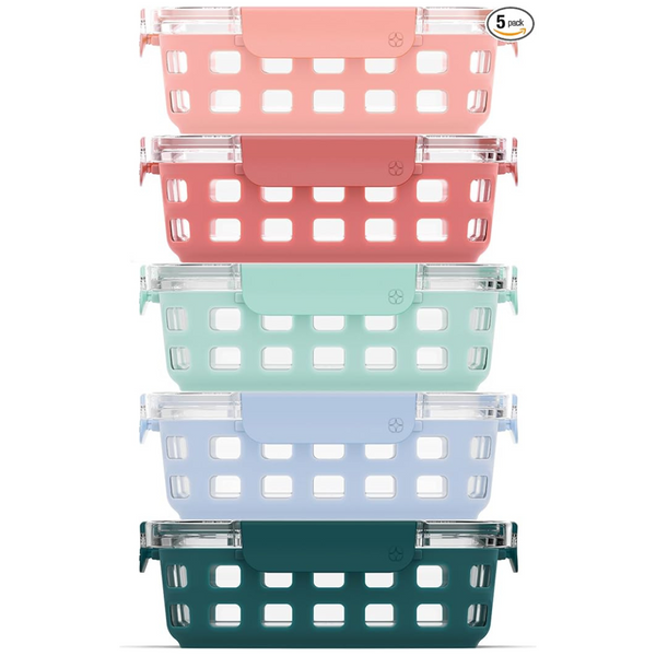 5-Pack Ello Duraglass 3.4 Cup Meal Prep Sets