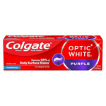 Colgate Optic White Purple Toothpaste For Teeth Whitening, Teeth Whitening Toothpaste With Fluoride, Mint Paste (4.2 Oz)