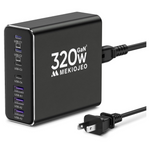 320W Aluminum Alloy GaN USB-C Charging Station