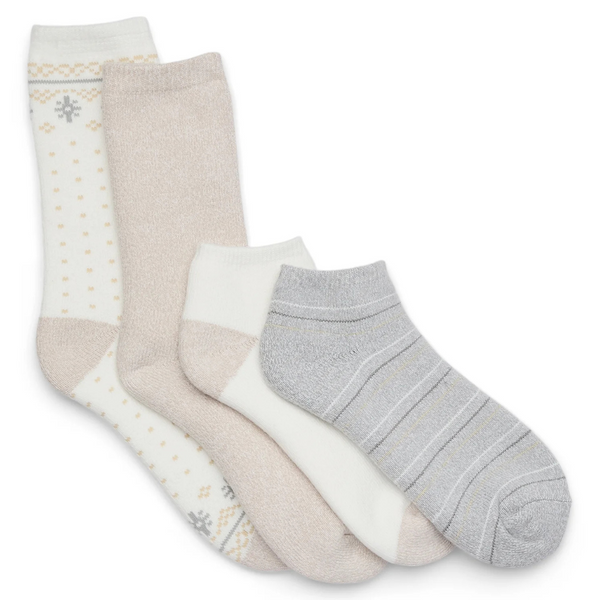 4-Pack Joyspun Womens Lounge Full Terry Socks (Sizes 4-10)