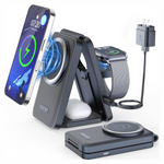 Kixuny 3-in-1 Wireless Foldable Magsafe Charging Station