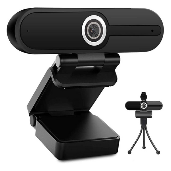 UHD 4K Webcam With Microphone, Privacy Shutter & Tripod