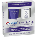Crest 3D White Brilliance 2 Step Kit, Crest 3D White Toothpaste, Deep Clean Toothpaste (4oz) + Teeth Whitening Gel (2.3oz)