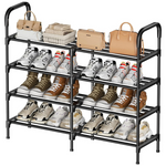 Oeofuzep 4-Tier Metal Free-Standing Storage 20-Pairs Shoe Rack