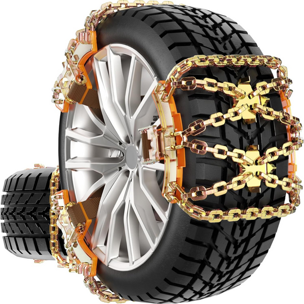 6-Pack Emergency Anti-Skid Snow Chains for 225-285mm Tire