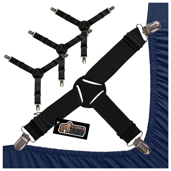 4-Pack Gorilla Grip Bed Sheet Straps