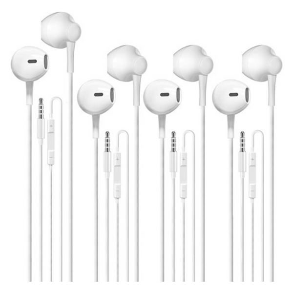 4-Pack Shdkjxh Wired 3.5mm Stereo In-Ear Earbuds With Microphone