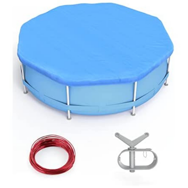 Evajoy 28ft Round Inflatable Swimming Pool Cover With UV Protection