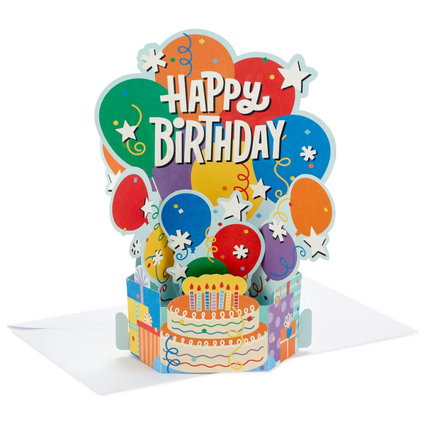 Hallmark Paper Wonder Pack Of 8 Pop Up 3D Birthday Cards And Envelopes