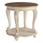 Signature Design By Ashley Realyn French Country Two Tone Round End Table