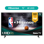 Hisense 75R6E1 75" 4K Ultra HDR Smart LED Roku TV