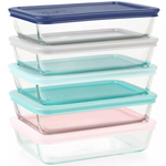 10-Piece Pyrex Clear Glass Food Storage Containers