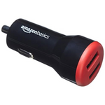 Amazon Basics 24W Two-Port USB-A Car Charger