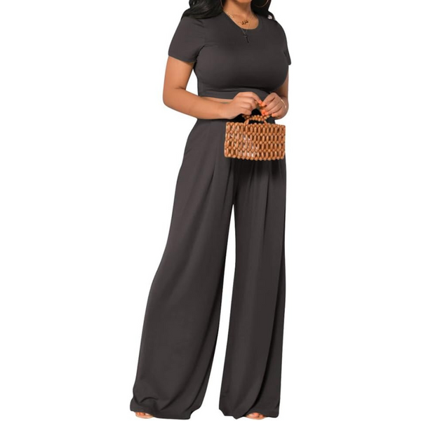 2-Piece Women's Crewneck High Waist Comfortable Outfits