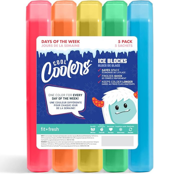 5-Pack Fit + Fresh Cool Coolers Days of the Week Ice Blocks