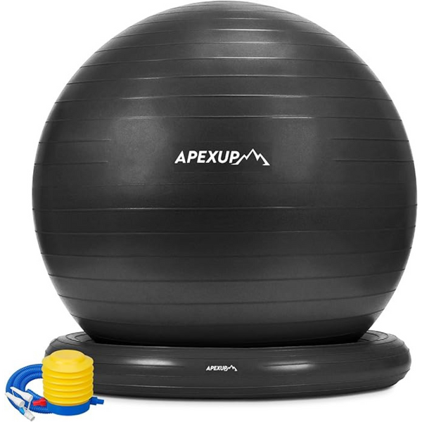 Anti Slip Exercise Ball Fitness Chair with Base (L)