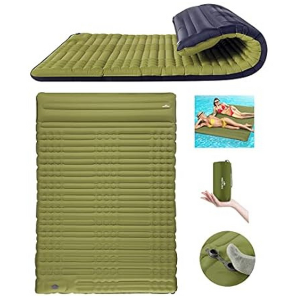 Megior 4" Inflatable Lightweight Waterproof Camping Sleeping Mat