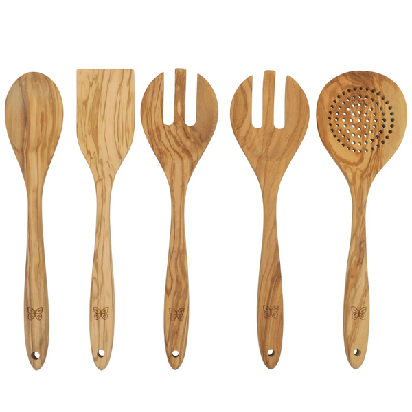 The Pioneer Woman 5-Piece Olivewood Kitchen Cooking Utensil Tool Set