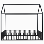 Euroco Metal Full Size House Bed Frame With Fence And Door
