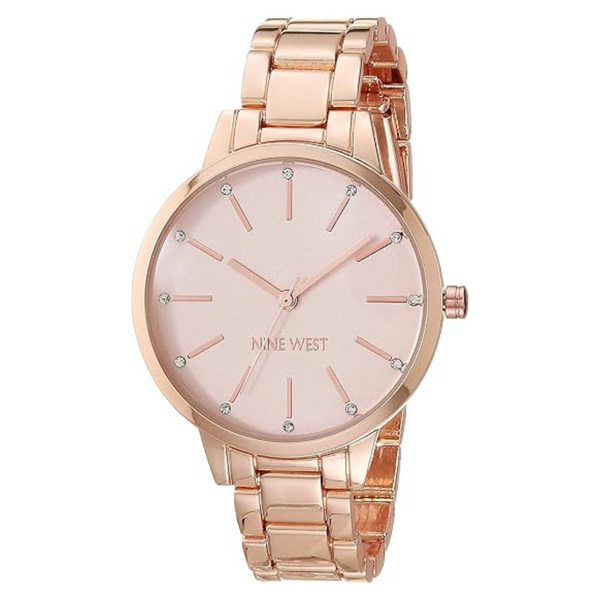 Nine West Women's Japanese Quartz Dress Watch With Metal Strap