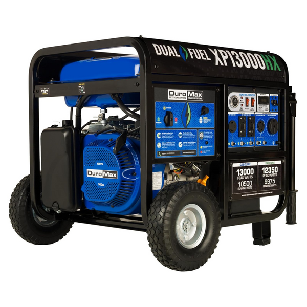 DuroMax 13,000 Watt Portable Dual Fuel Gas Propane CO Alert Generator