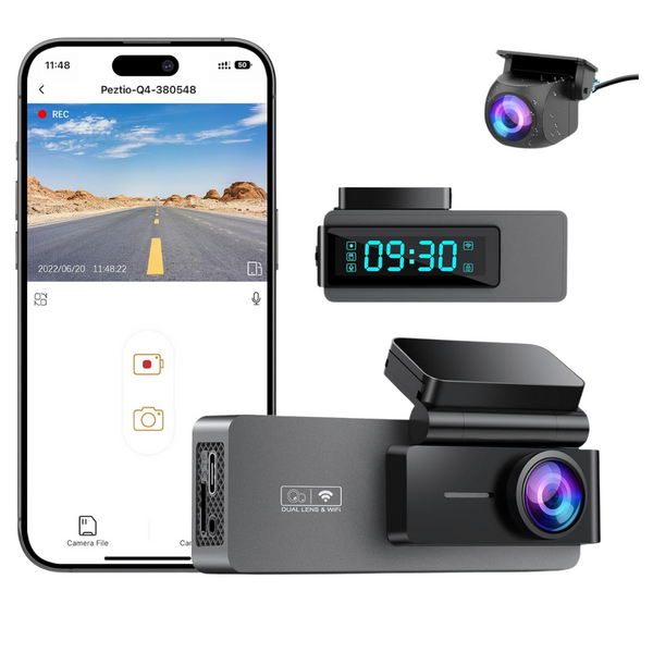 4K Single Front Dashcam + 2K & 1080P Front & Rear Dual Dashcams + 64GB SD Card