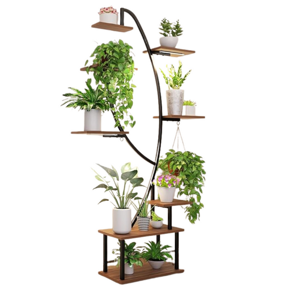 8 Tiered 65" Plant Stand Indoor With Grow Lights