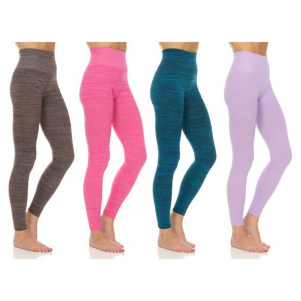 4-Pack Women's High-Waist Fleece Leggings (Various)