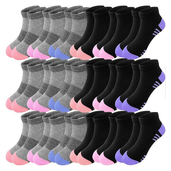 18 Pairs Girls Sports Ankle Socks