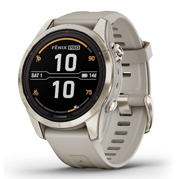 Garmin Fenix 7S Pro Sapphire Solar Edition Smartwatch (Soft Gold)