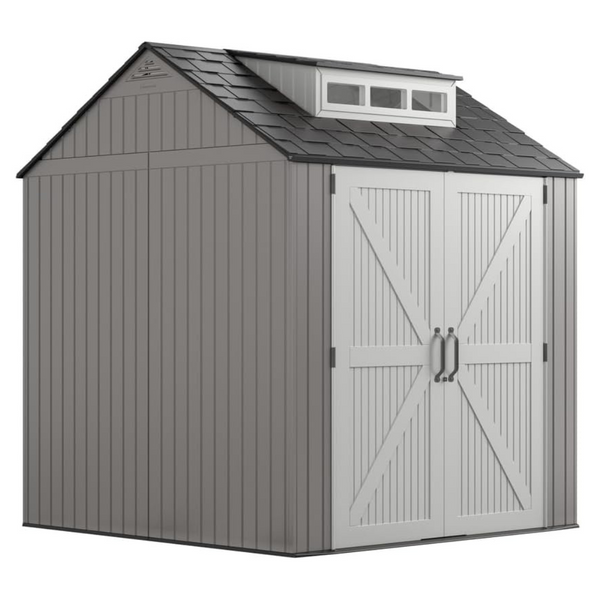Rubbermaid Resin Outdoor Storage Shed With Floor: 7×7 Ft