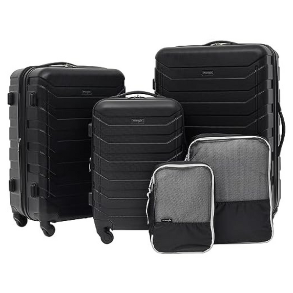 5-Piece Wrangler Miami Luggage & Packing Cubes Set (Black)