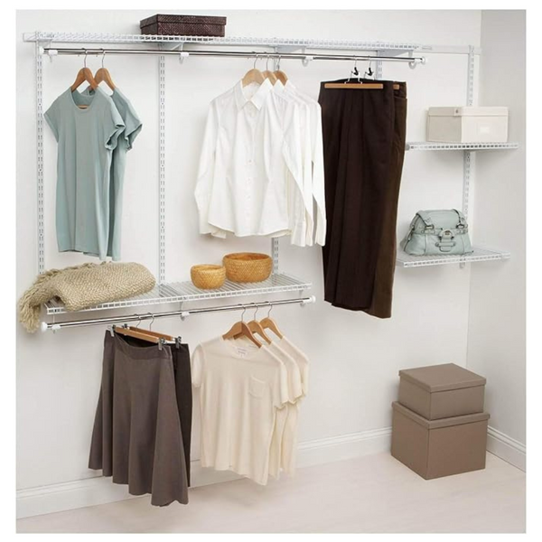 Rubbermaid Configurations 4-8 Feet Custom DIY Closet Organizer Kit