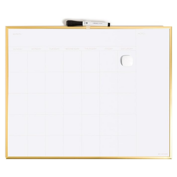 U Brands 20x16" Magnetic Dry Erase Calendar Board