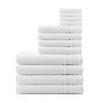 12-Piece Mainstays Soft & Absorbent 100% Cotton White Towel Set