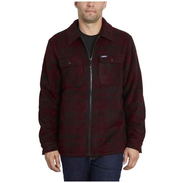 IZOD Men's & Big Men's Zip-Front Flannel Shirt Jacket