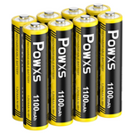 8-Pack Powxs 1100mAh Ni-MH High Power Rechargeable AAA Batteries