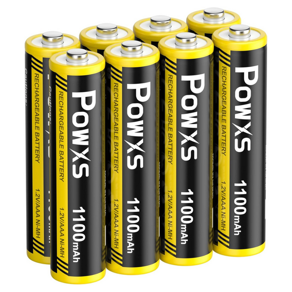 8-Pack Powxs 1100mAh Ni-MH High Power Rechargeable AAA Batteries
