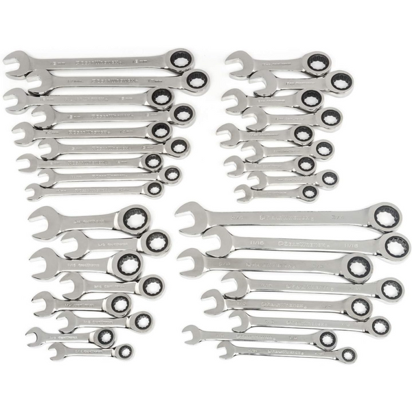 34-Piece Gearwrench 12 Point Ratcheting Combination Wrench Set