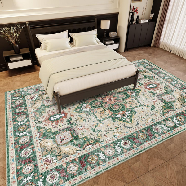5x7 ft Non-Slip Ultra-Soft Washable Vintage Area Rug