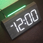 Wooden Large Numbers Digital Alarm Clocks with 7 Colors Ambient Light