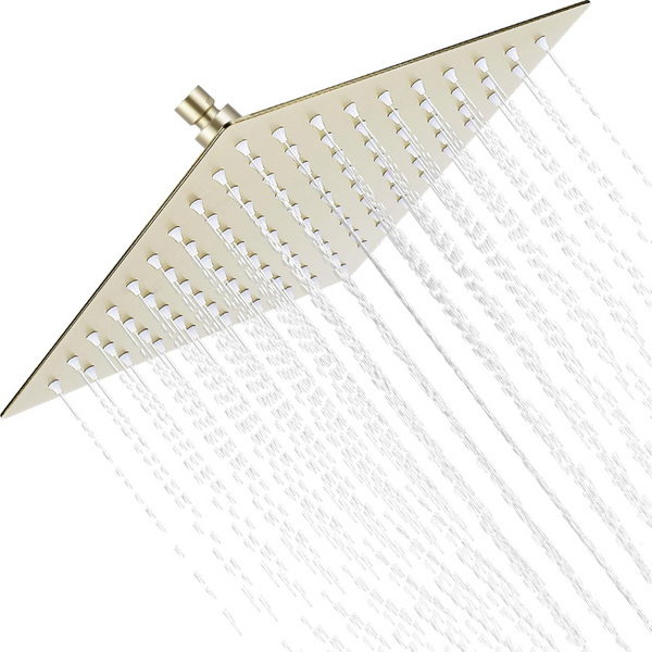 8 Inch Gold Square Large Rain Shower Head