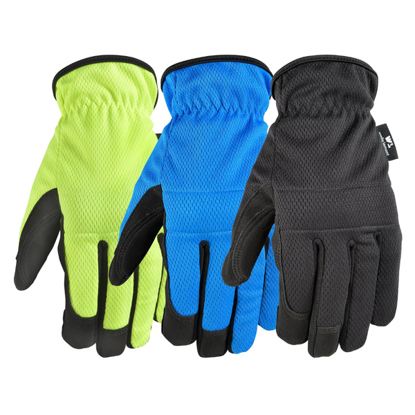 3-Pack Wells Lamont Synthetic Leather All-Purpose Men's Work Gloves